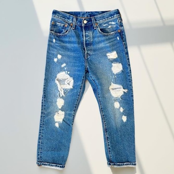 Levi's Denim - Levi 501 straight leg jeans